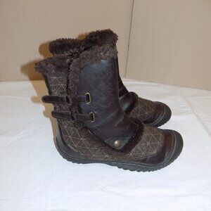 JBU Dark Brown Fur-Lined Ankle Boots